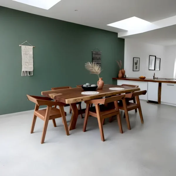 juego-comedor-rustico-madera-dzalam Comedor Rústico de Madera Dzalam en Cancún