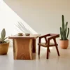 Silla rústica de madera maciza Dzalam en Cancún