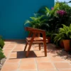 Silla rústica de madera maciza Dzalam en Cancún