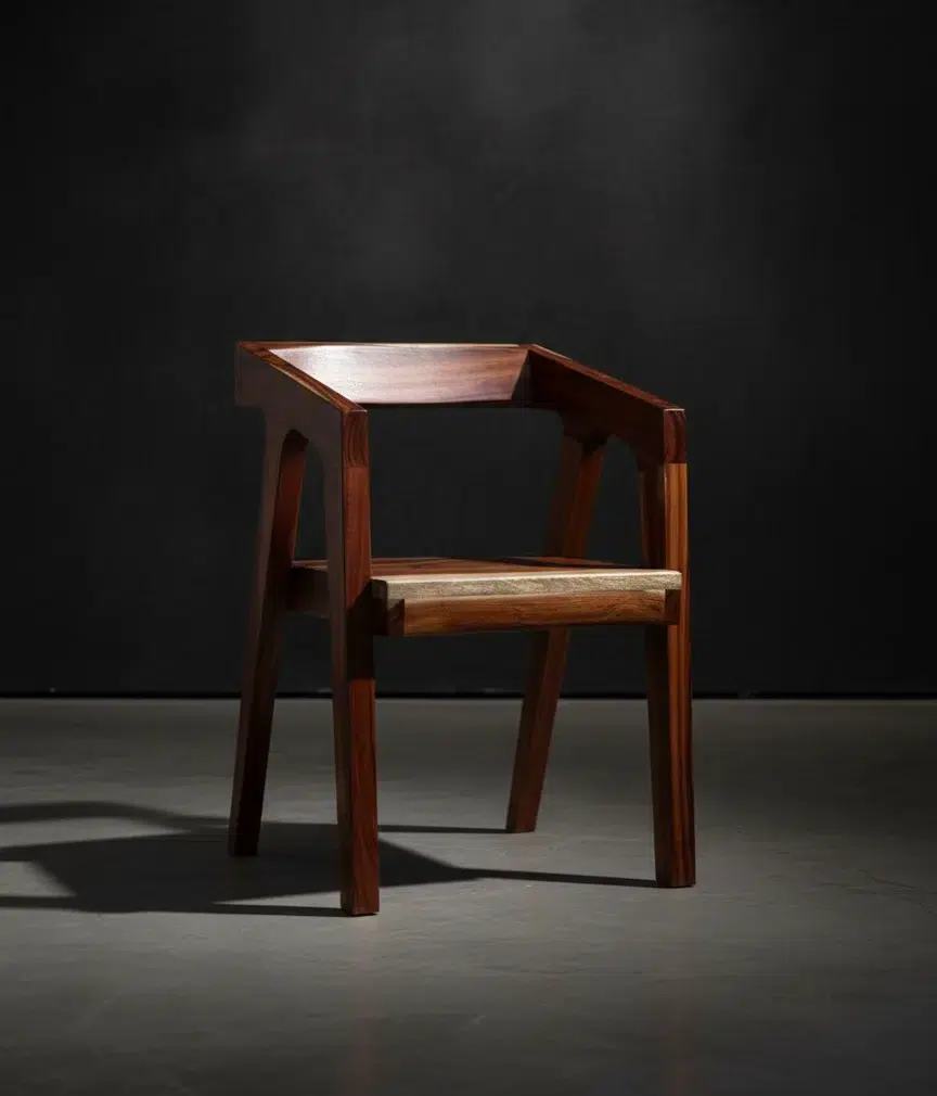 silla rustica madera maciza 03